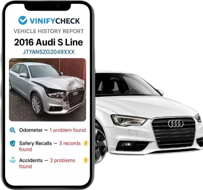 Sample vehicle history report preview